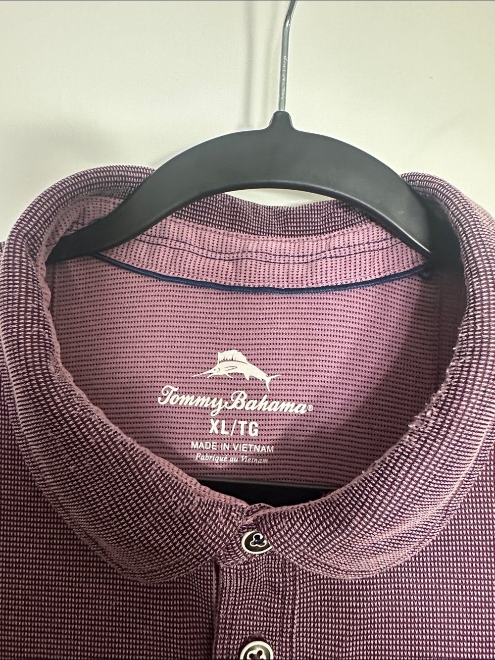 Tommy Bahama Men's Long Sleeve Polo Shirt size XL Mauve Purple - Picture 6 of 16